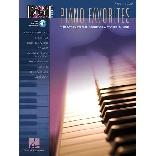 Piano Favorites Piano Duet Play Along Book/CD V1 (Softcover Book/CD)
