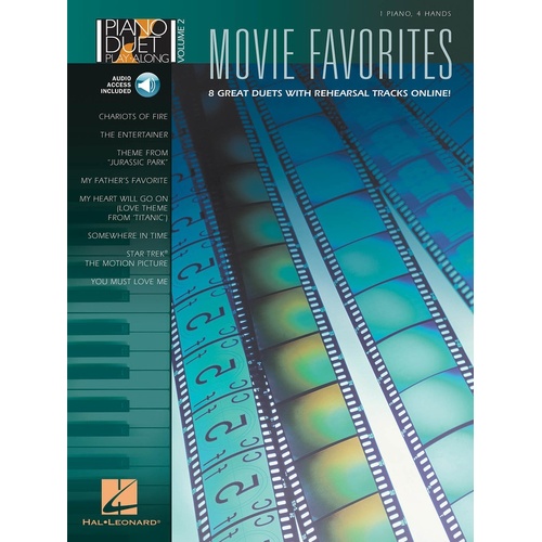 Movie Favorites Piano Duet Play Along Book/CD V2 (Softcover Book/CD)