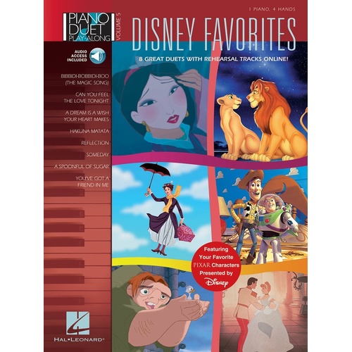 Disney Favorites Piano Duet Playalong V5 Book/Online Audio (Softcover Book/Online Audio)