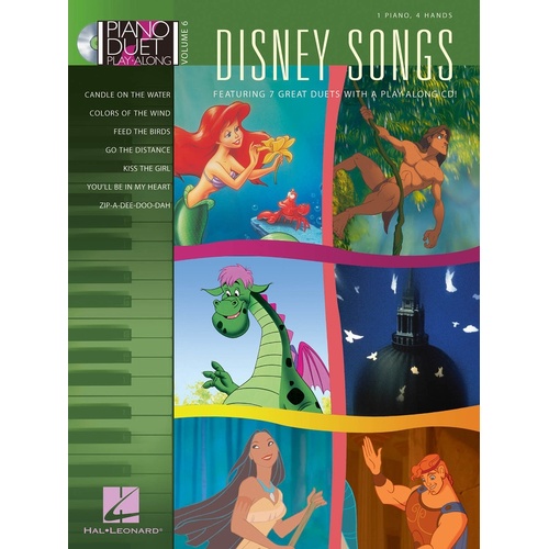 Disney Songs Piano Duet Play Along Book/CD V6 (Softcover Book/CD)