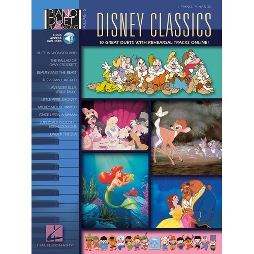 Disney Classics Piano Duet Play Along Book/CD V16 (Softcover Book/CD)
