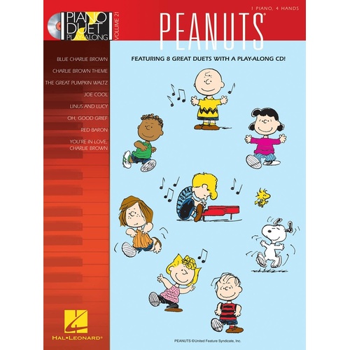 Peanuts Piano Duet Playalong V21 Book/CD (Softcover Book/CD)