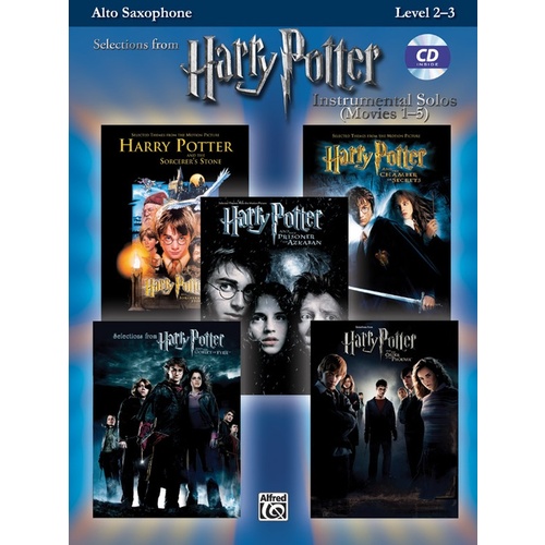Harry Potter Solos Movies 1-5 Alt Sax Book/CD