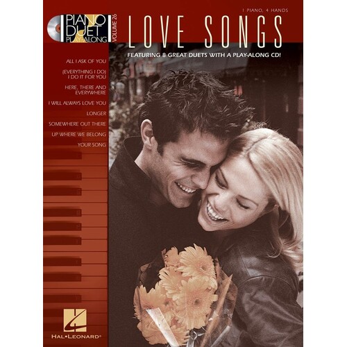 Love Songs Piano Duet Play Along V26 Book/CD (Softcover Book/CD)