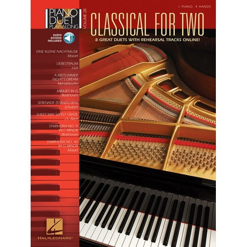 Classical For Two Piano Duet Play Along V28 Book/C (Softcover Book/CD)