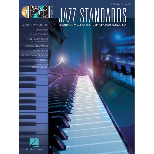 Jazz Standards Piano Duet Play Along Book/CD V30 (Softcover Book/CD)