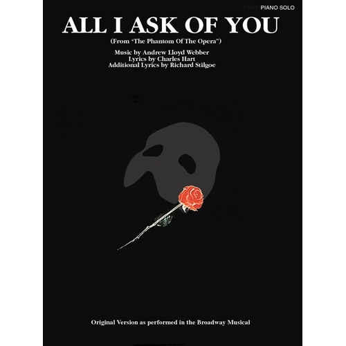 All I Ask Of You Piano Solo S/S (Sheet Music)