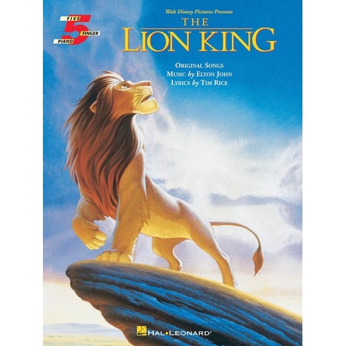 Lion King Five Finger Piano Songbook by Hal Leonard - 24 Pages