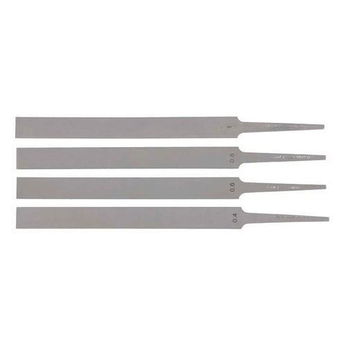 Saddle File Set 0.4mm 0.6mm 0.8mm 1mm for Violin - Swiss Made Precision Double Sided Files
