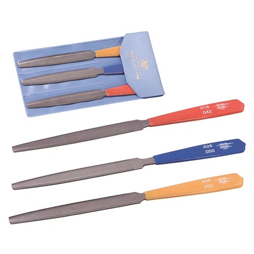 Nut Files Set of 3 with 6 Profiles for Guitar - Japanese Hiroshima Swiss Patterned Files