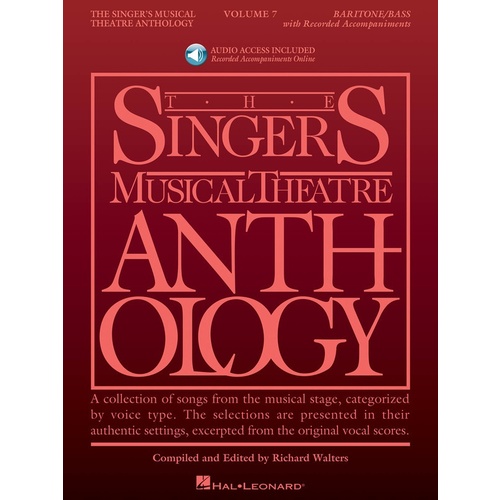 Singers Musical Theatre Anth V7 Baritone/Bass Book/Online Audio