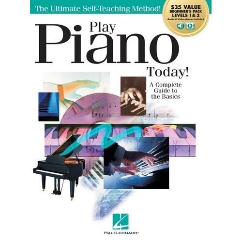 Play Piano Today All-in-One Beginner's Pack with Video Lessons and Audio Tracks