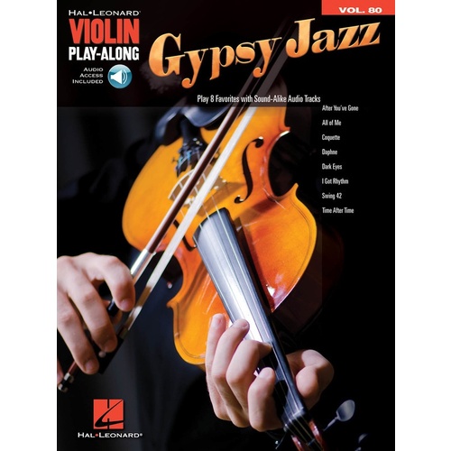 Gypsy Jazz Violin Playalong V80 Book/Online Audio