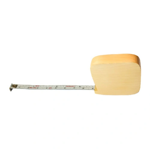 Boxwood Tape Measure for Violin Maker - 2 Metres, Metric/Imperial, Wooden Casing 50mm x 50mm