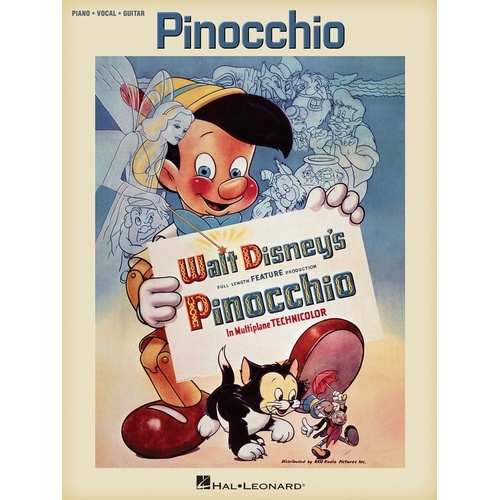 Pinocchio Vocal Selections PVG Songbook for Piano, Voice and Guitar