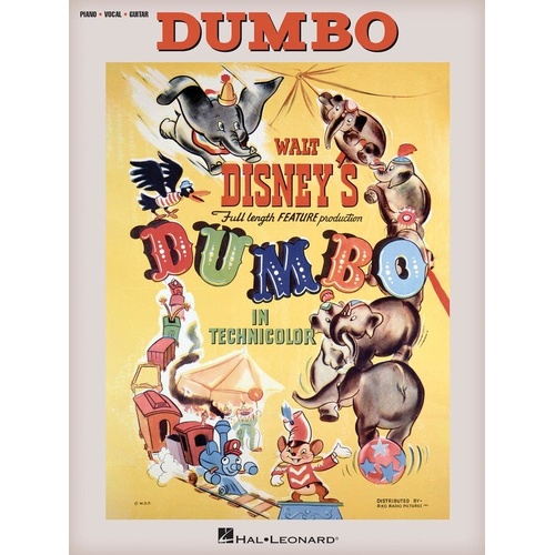 Dumbo Music from Feature Production PVG Songbook - Piano, Vocal & Guitar - 24 Pages - Hal Leonard