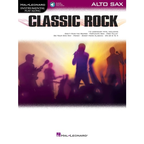 Classic Rock For Alto Sax Book/Online Audio