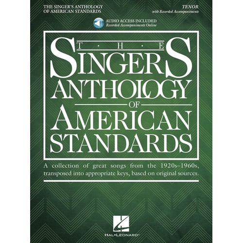 Singer's Anthology of American Standards Tenor Book