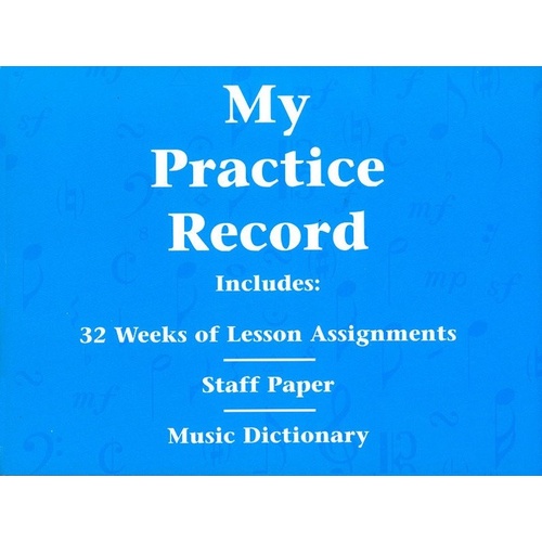 Hal Leonard My Practice Record for Piano - 32 Pages