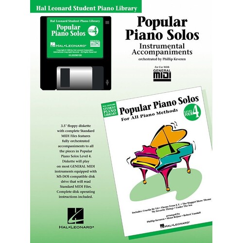 HLSPL Popular Piano Solos 4 Midi (MIDI Disk Only)