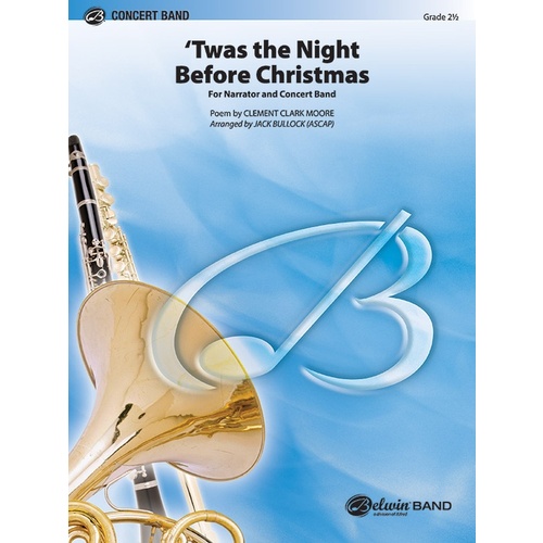 Twas the Night Before Christmas Concert Band Sheet Music Grade 2.5