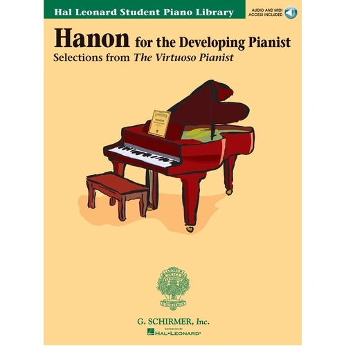Hanon for the Developing Pianist Book and CD, 48 Pages, G. Schirmer Edition, HLSPL Series