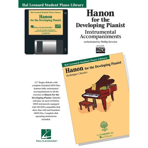 HLSPL Hanon For Developing Pianist Midi (MIDI Disk Only)