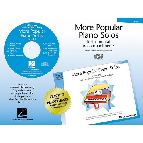 HLSPL More Popular Piano Solos 1 CD (CD Only)