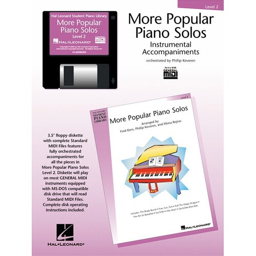 HLSPL More Popular Piano Solos 2 Midi (MIDI Disk Only)