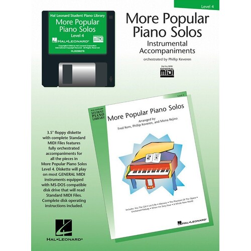 HLSPL More Popular Piano Solos 4 Midi (MIDI Disk Only)