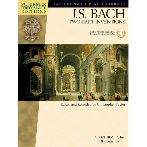 J.S. Bach - Two-Part Inventions for Piano, Schirmer Performance Editions, 48 Pages, Edited by Christopher Taylor