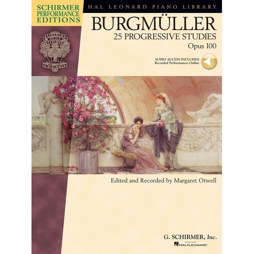 Burgmuller - 25 Progressive Studies Op. 100 for Piano, Schirmer Performance Editions, 64 Pages, Edited by Margaret Otwell