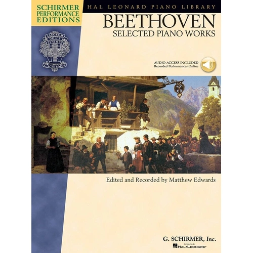 Beethoven Selected Piano Works Schirmer Performance Edition BK/CD