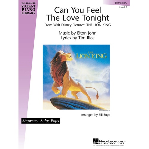 HLSPL Can You Feel The Love Tonight Lvl 2 S/S (Sheet Music)