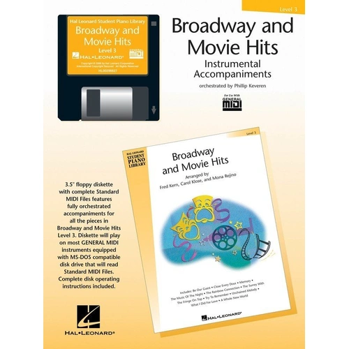 Broadway and Movie Hits Level 3 MIDI Disk for Piano - Hal Leonard