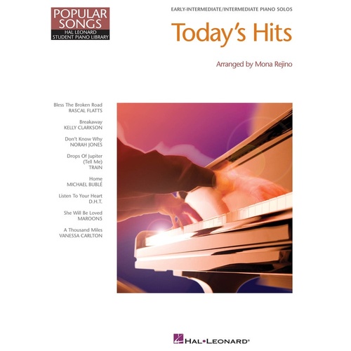 HLSPL Todays Hits Piano Solos Late Ele Inter (Softcover Book)