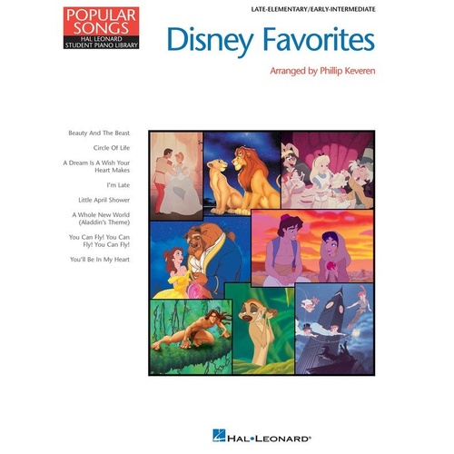 Hal Leonard Disney Favorites Piano Solo Sheet Music 24 Pages