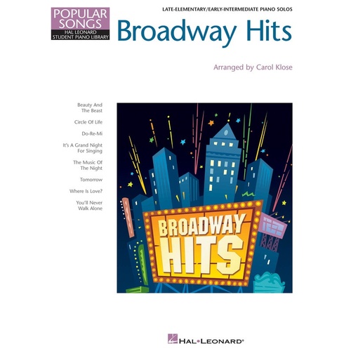 HLSPL Broadway Hits Piano Solos Late Ele Inter (Softcover Book)