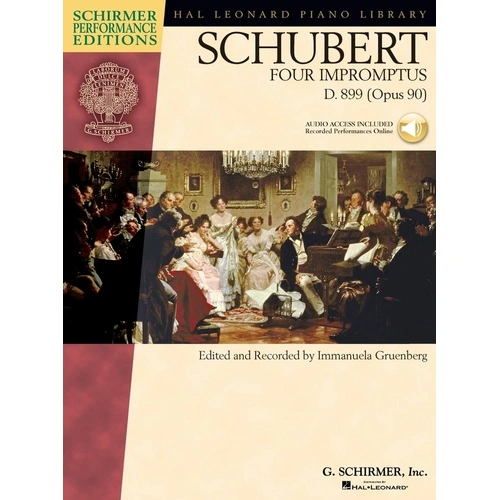 Schubert - Four Impromptus D 899 Op. 90 for Piano Solo, 56 Pages, G. Schirmer Edition