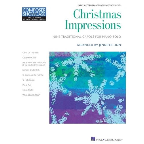Christmas Impressions Piano Solo by Jennifer Linn - 32 Pages - Hal Leonard HLSPL L4/5