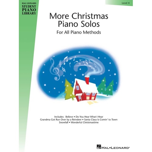 More Christmas Piano Solos Level 4 by Hal Leonard, 40 Pages, Ideal for Piano Methods, Includes 12 Holiday Selections