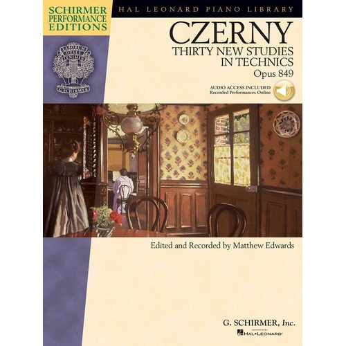 Czerny - Thirty New Studies in Technics, Op. 849 for Piano Solo, 76 Pages, Schirmer Performance Editions