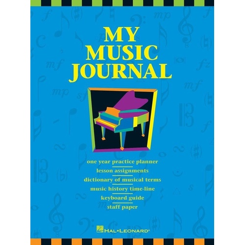 Hal Leonard My Music Journal Student Assignment Book for Piano - International Edition, 48 Pages
