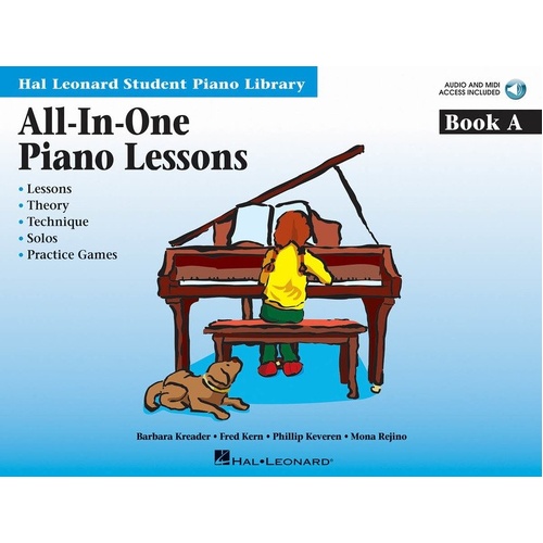 All-in-One Piano Lessons Book A - Hal Leonard 80 Pages