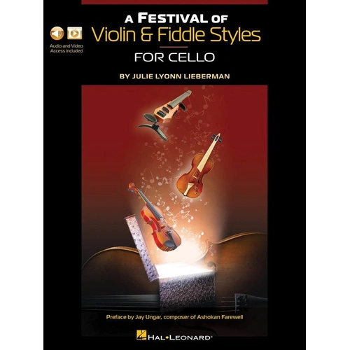 A Festival of Violin & Fiddle Styles for Cello Book by Hal Leonard