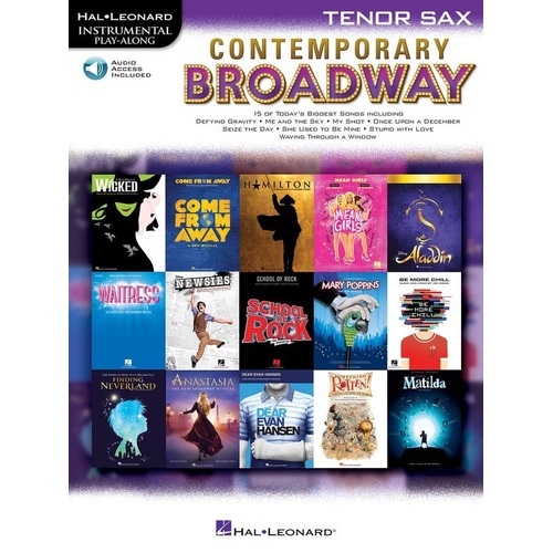 Contemporary Broadway for Tenor Saxophone Book with Online Tracks