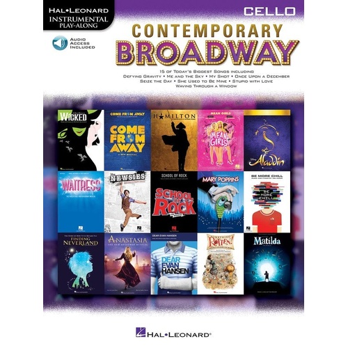 Contemporary Broadway for Cello Book with Online Tracks