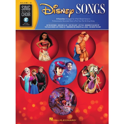 Disney Songs Sing With Choir V18 Book/Online Audio
