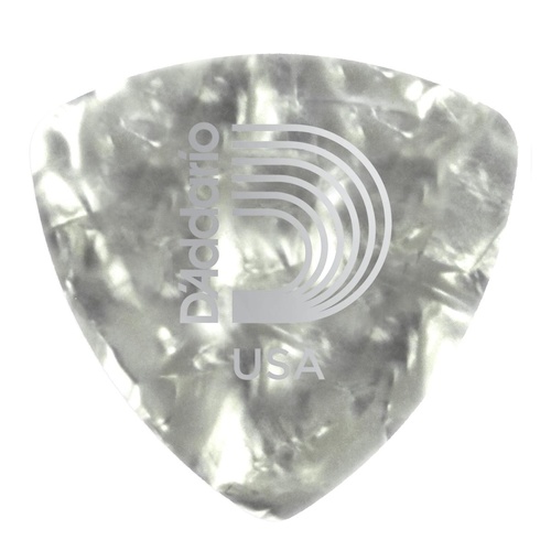 Planet Waves White Pearl Celluloid Guitar Picks, 25 pack, Light, Wide Shape