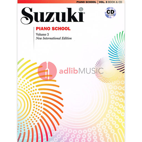 Suzuki Piano School Volume 3 - Piano/CD (Seizo Azuma) New International Edition Summy Birchard 30034